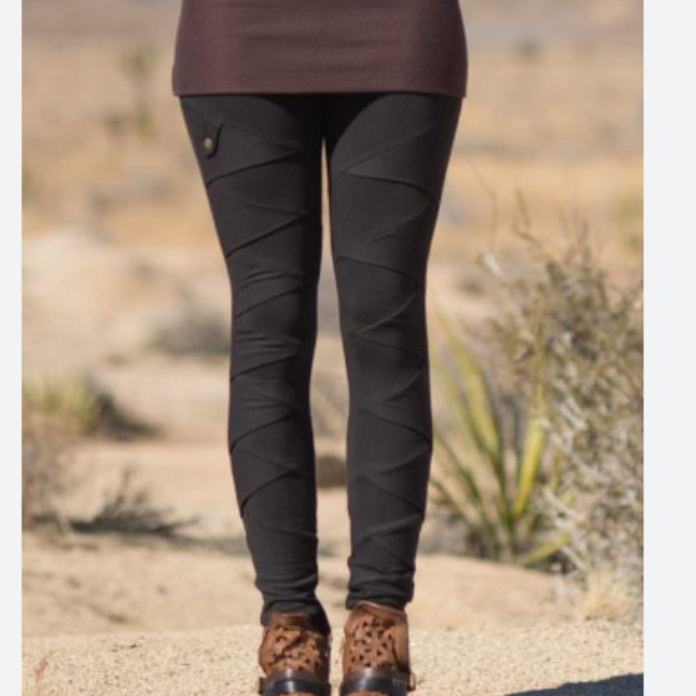 Nomads Hemp Wear Black Albacore Leggings Size Med